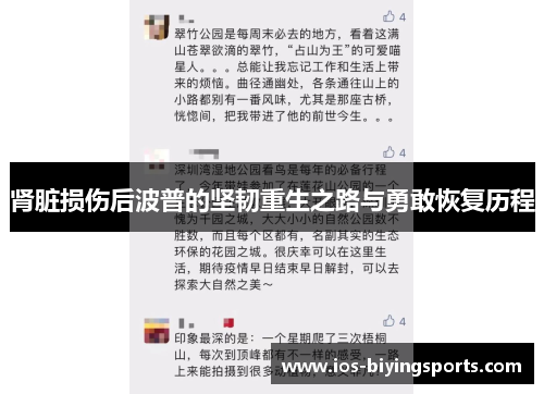肾脏损伤后波普的坚韧重生之路与勇敢恢复历程